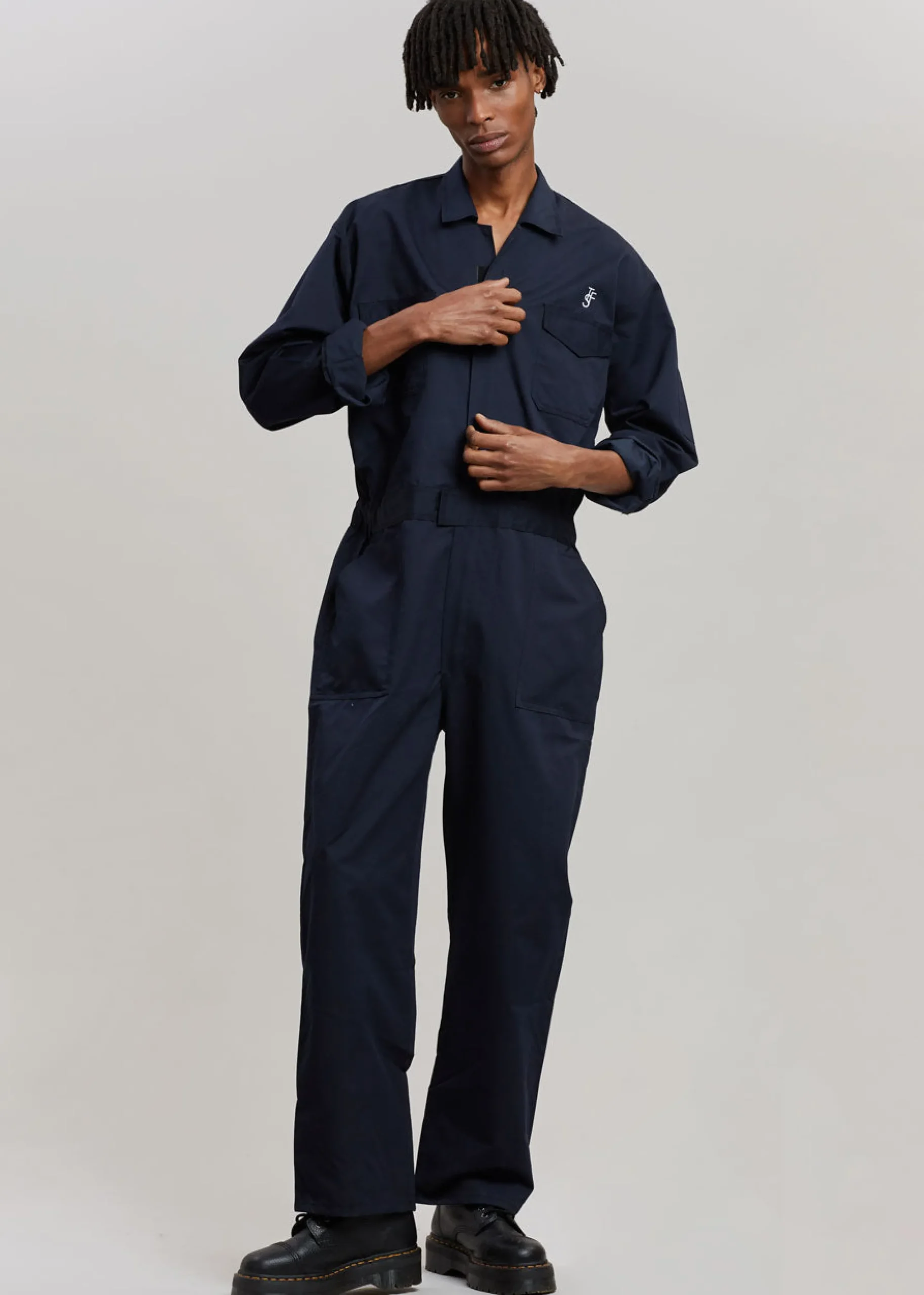 The Frankie Shop Tfs Oversized Boiler Suit Navy Clearance