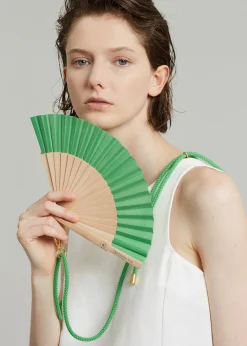The Frankie Shop Tfs X Duvelleroy Take Away Fan Kelly Green Discount