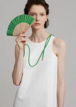 The Frankie Shop Tfs X Duvelleroy Take Away Fan Kelly Green Discount