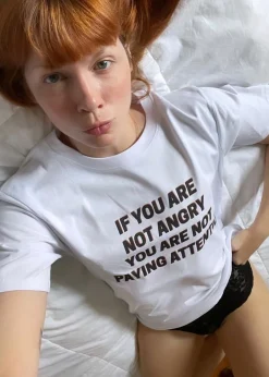 The Frankie Shop X Jeanne Friot If You T-Shirt White/Black Hot