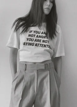 The Frankie Shop X Jeanne Friot If You T-Shirt White/Black Hot