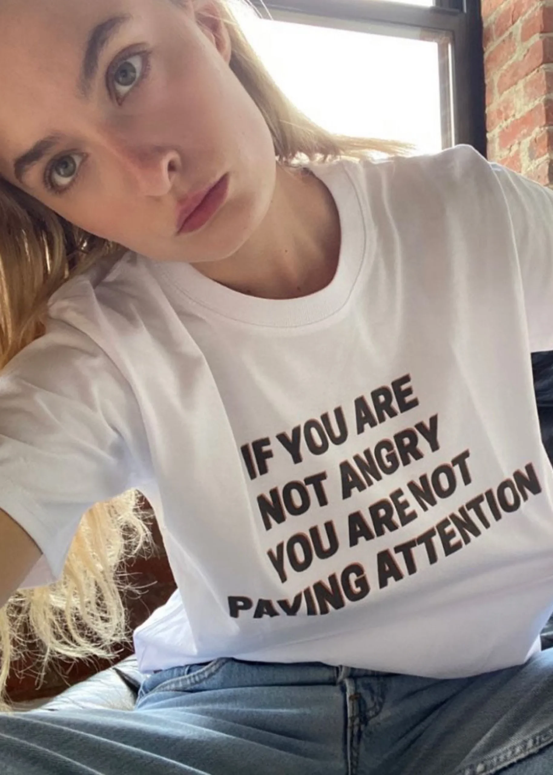 The Frankie Shop X Jeanne Friot If You T-Shirt White/Black Hot