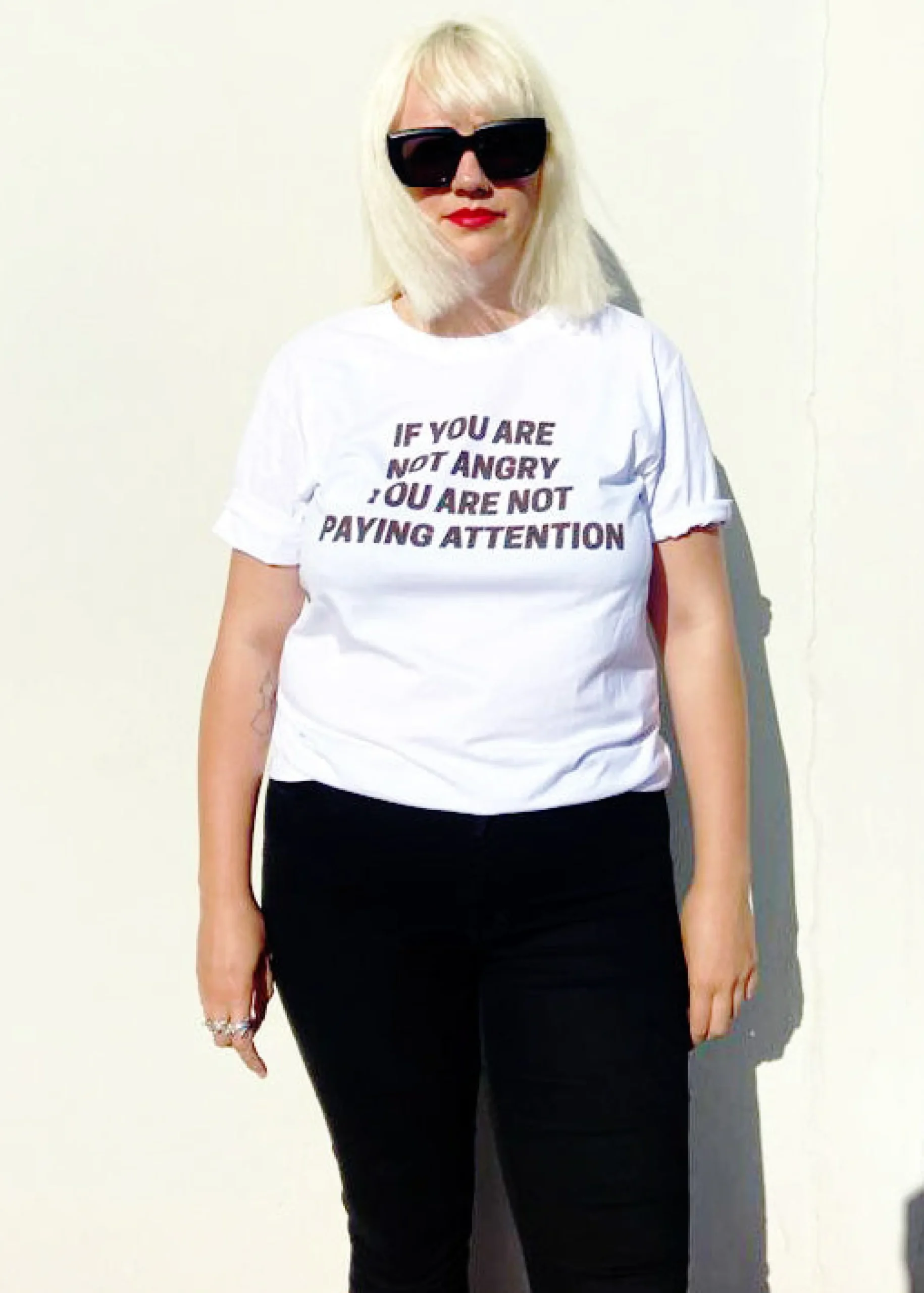 The Frankie Shop X Jeanne Friot If You T-Shirt White/Black Hot