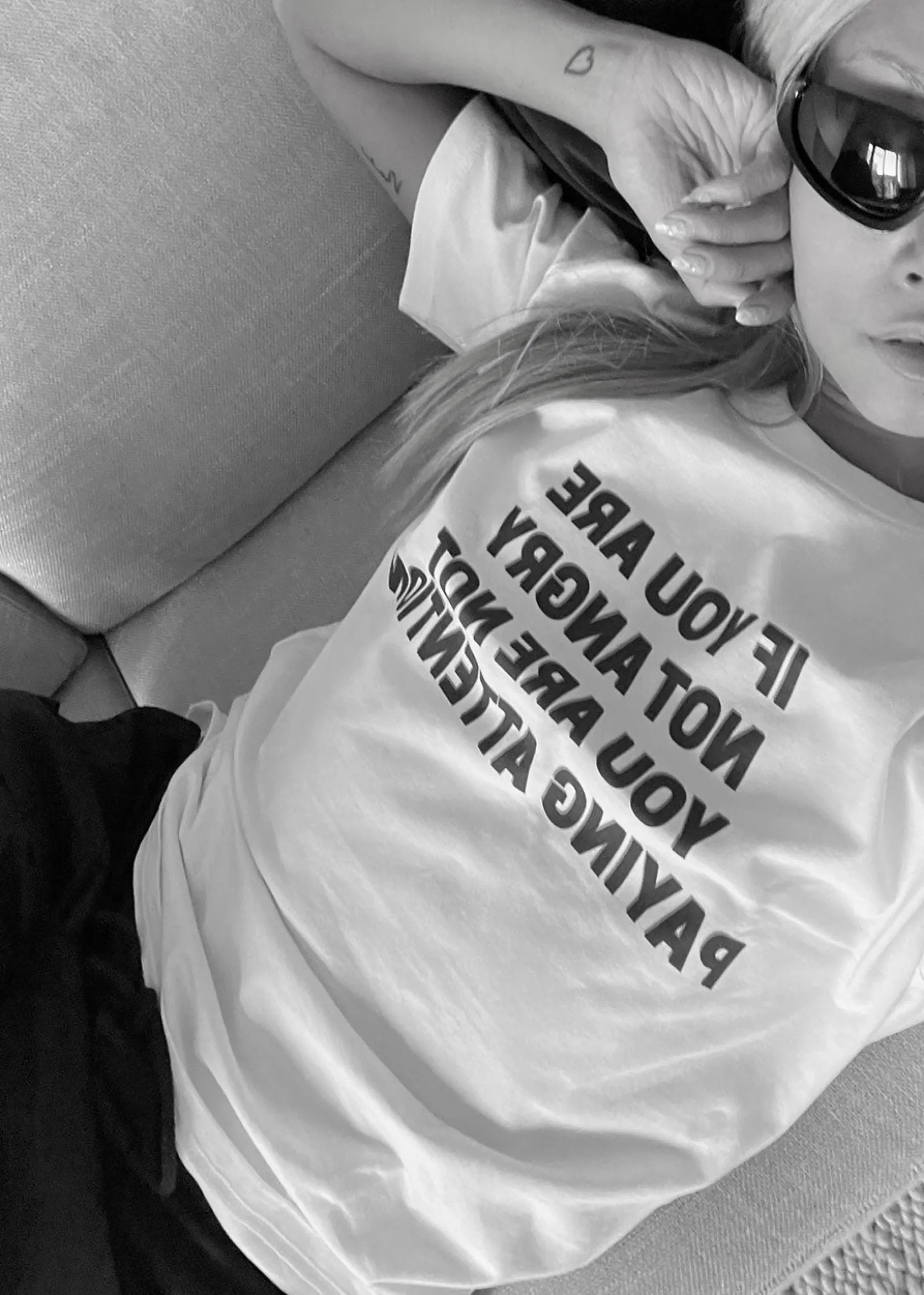The Frankie Shop X Jeanne Friot If You T-Shirt White/Black Hot