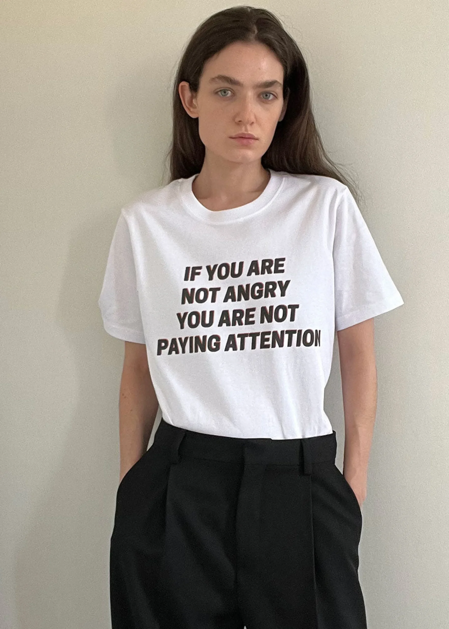 The Frankie Shop X Jeanne Friot If You T-Shirt White/Black Hot