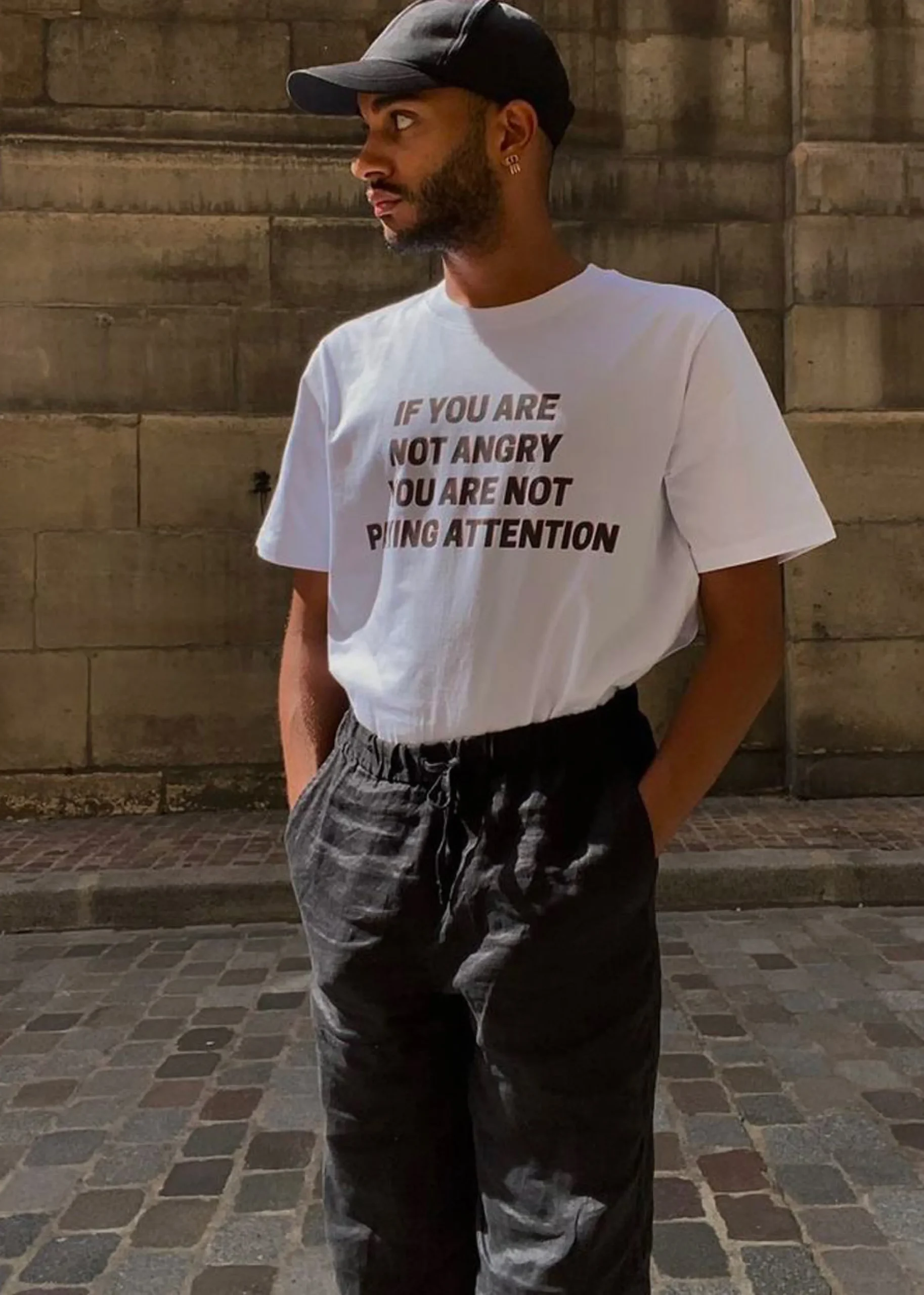 The Frankie Shop X Jeanne Friot If You T-Shirt White/Black Hot