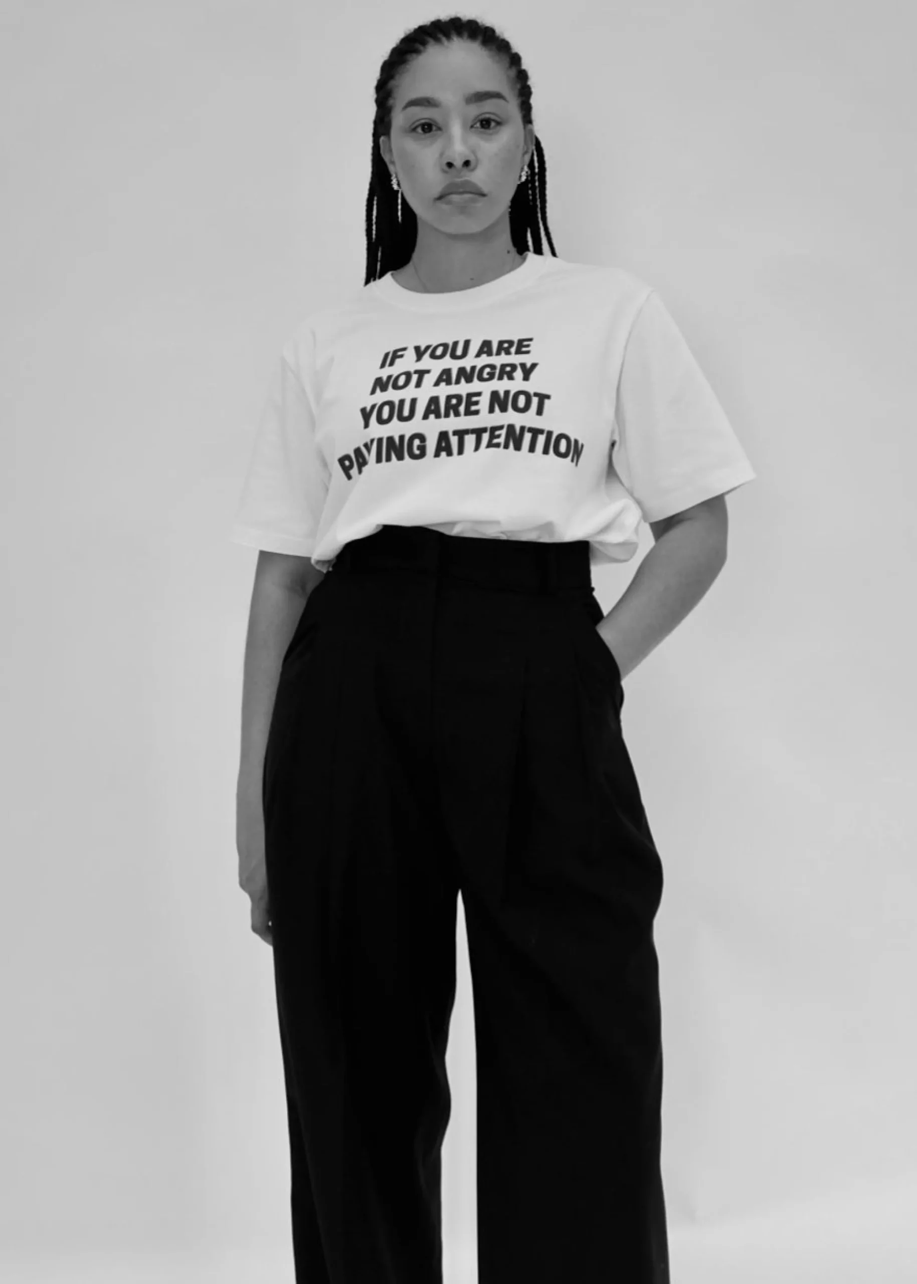 The Frankie Shop X Jeanne Friot If You T-Shirt White/Black Hot