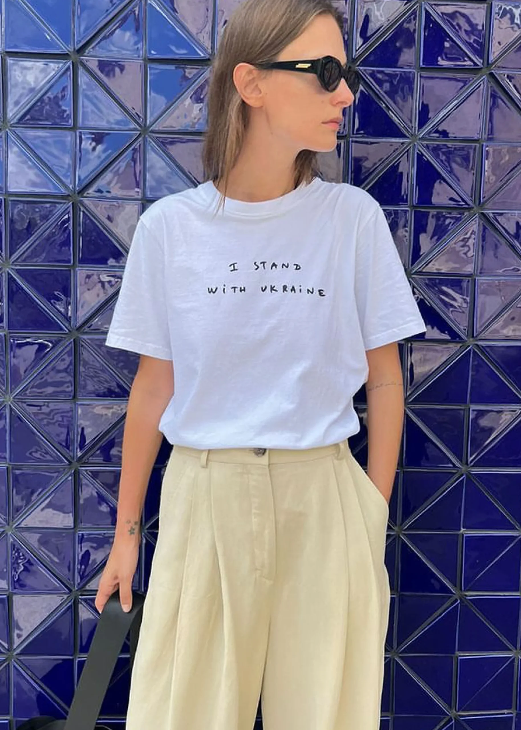 The Frankie Shop X Thomas Lelu Stand T-Shirt White/Black Online