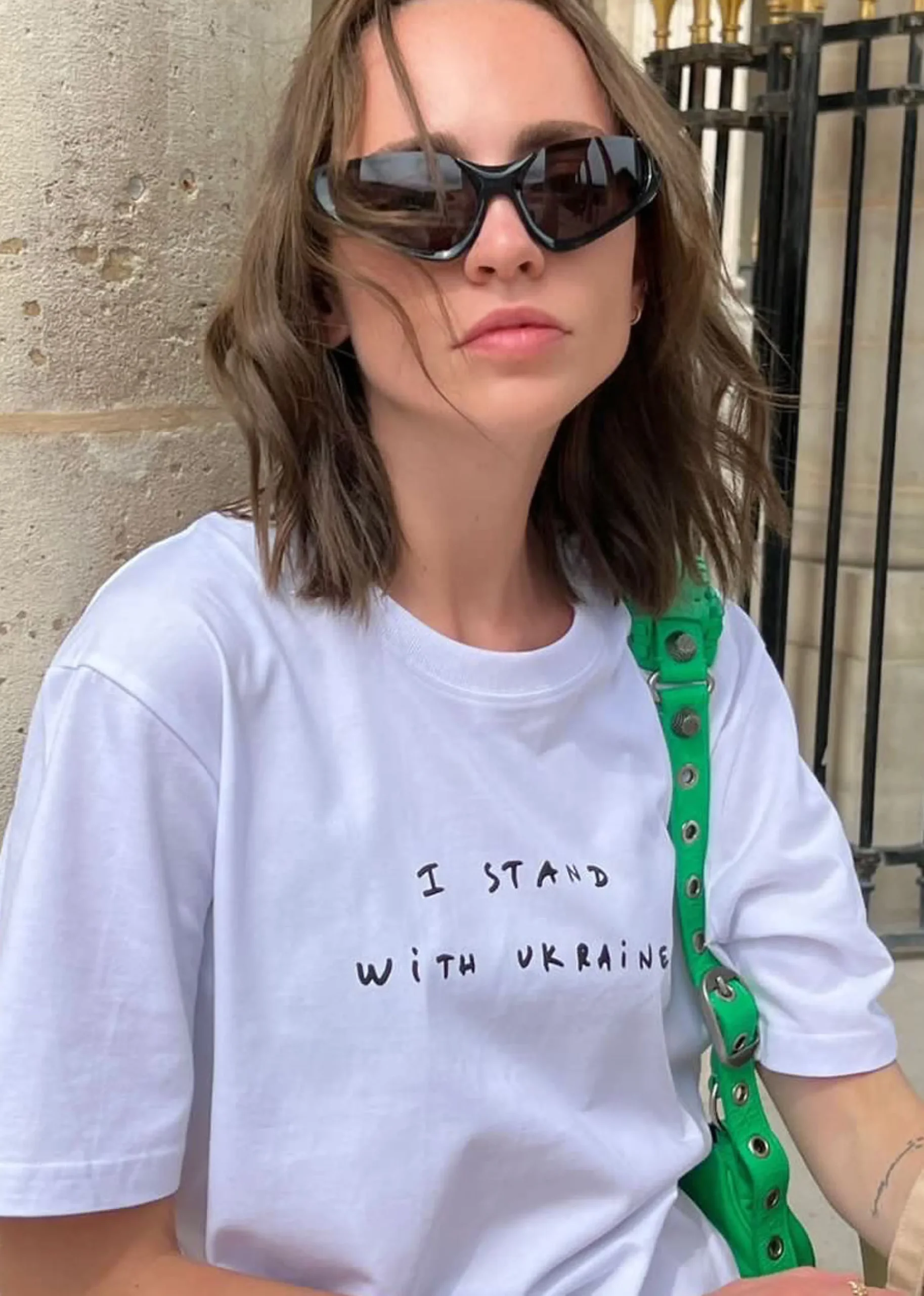 The Frankie Shop X Thomas Lelu Stand T-Shirt White/Black Online