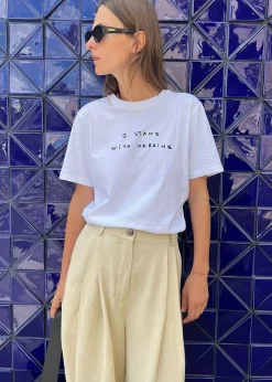 The Frankie Shop X Thomas Lelu Stand T-Shirt White/Black Online