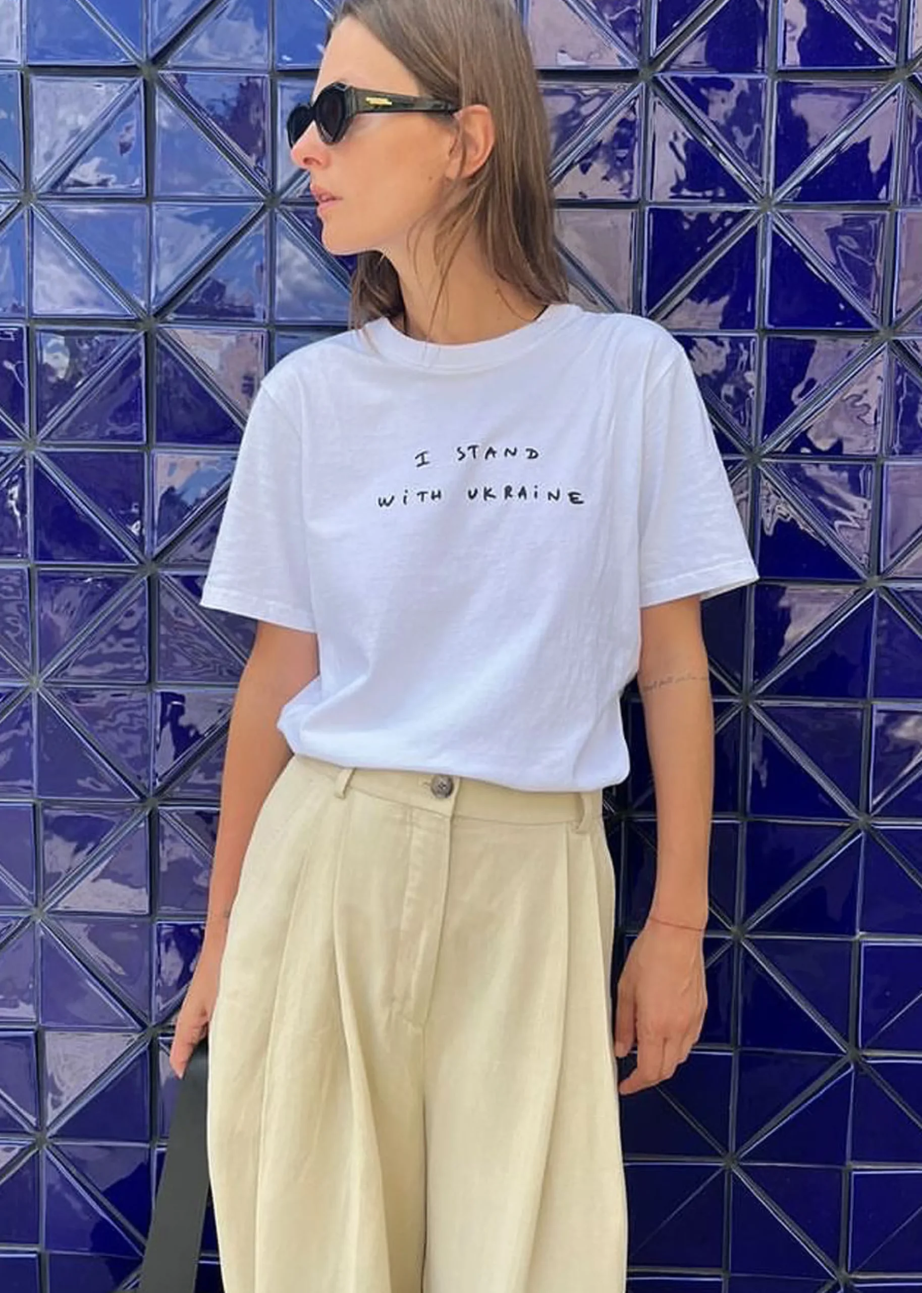 The Frankie Shop X Thomas Lelu Stand T-Shirt White/Black Online