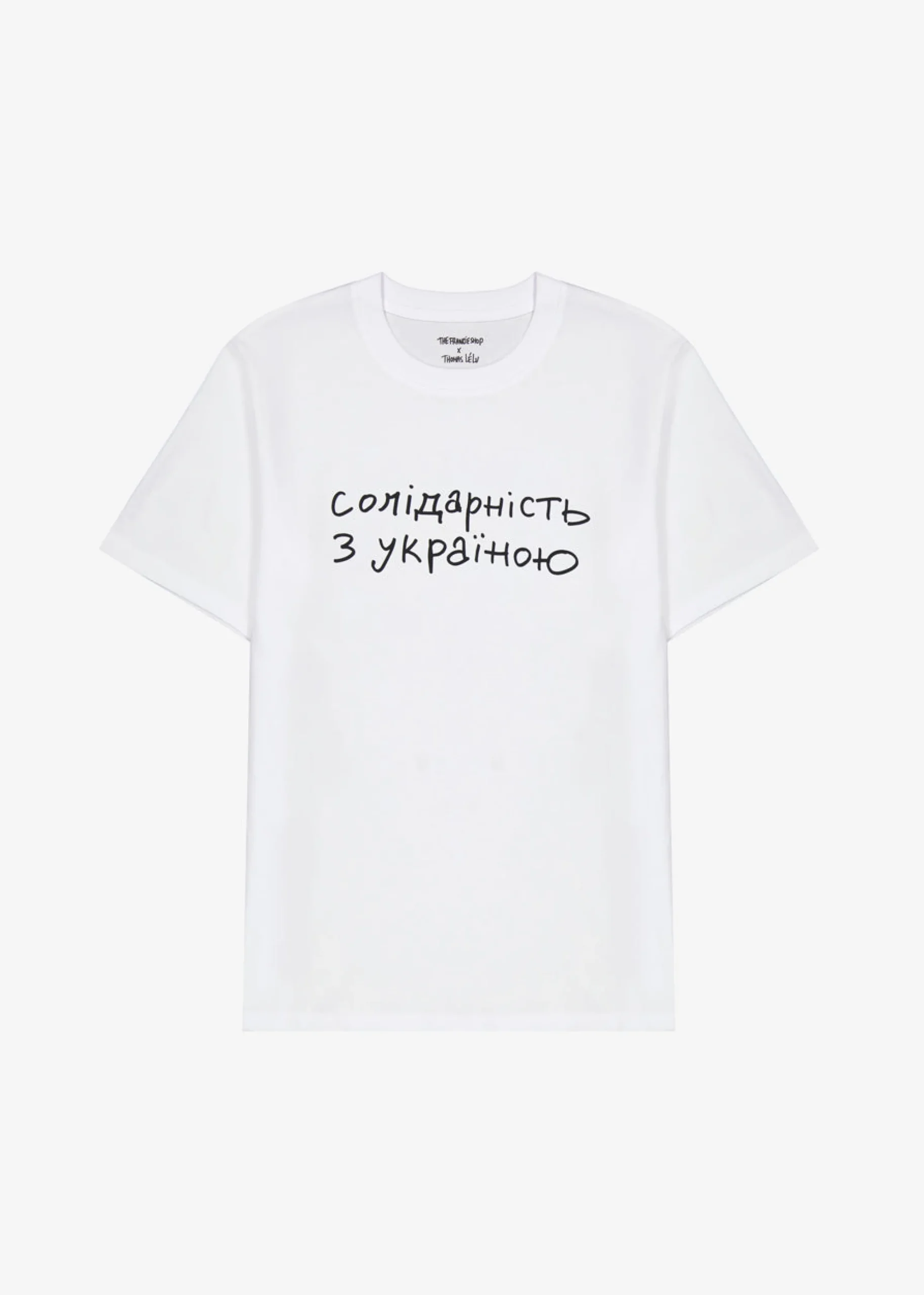 The Frankie Shop X Thomas Lelu Solidarity T-Shirt White/Black Sale