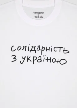 The Frankie Shop X Thomas Lelu Solidarity T-Shirt White/Black Sale