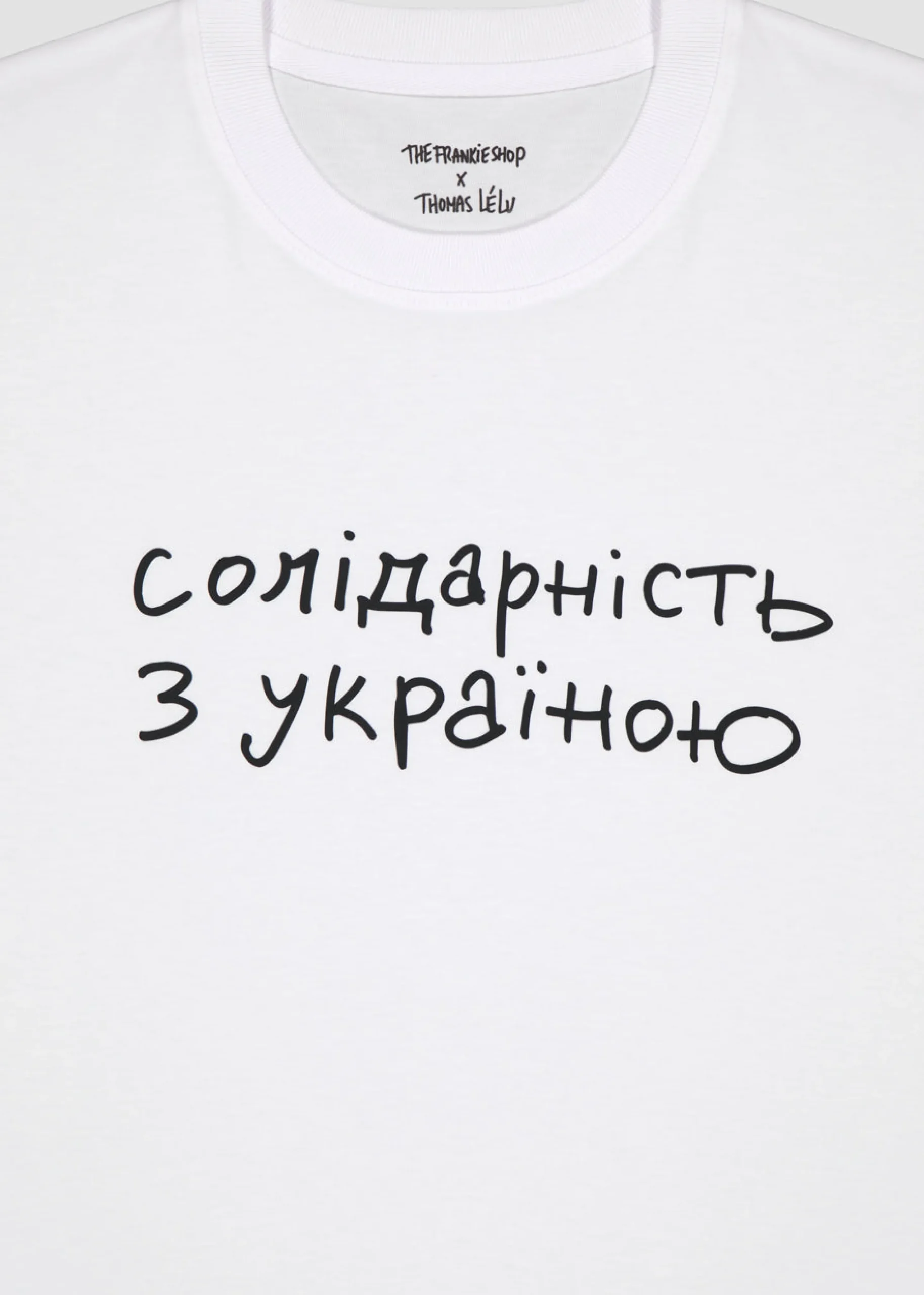 The Frankie Shop X Thomas Lelu Solidarity T-Shirt White/Black Sale