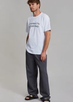The Frankie Shop X Thomas Lelu Solidarity T-Shirt White/Black Sale