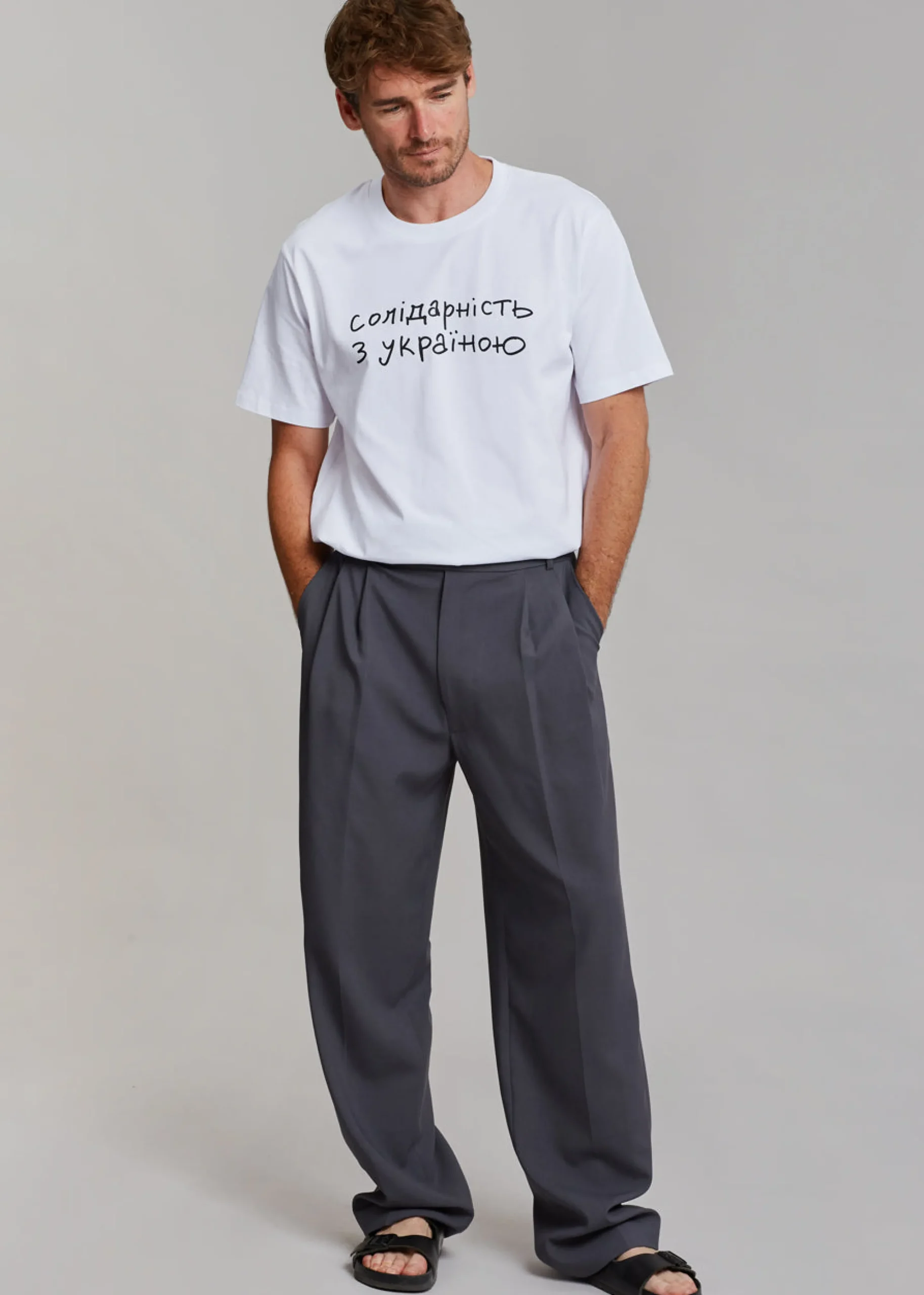 The Frankie Shop X Thomas Lelu Solidarity T-Shirt White/Black Sale