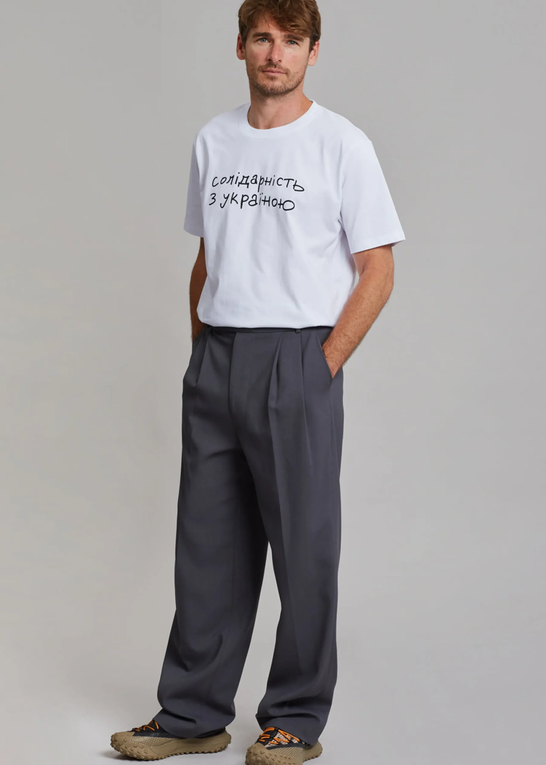 The Frankie Shop X Thomas Lelu Solidarity T-Shirt White/Black Sale
