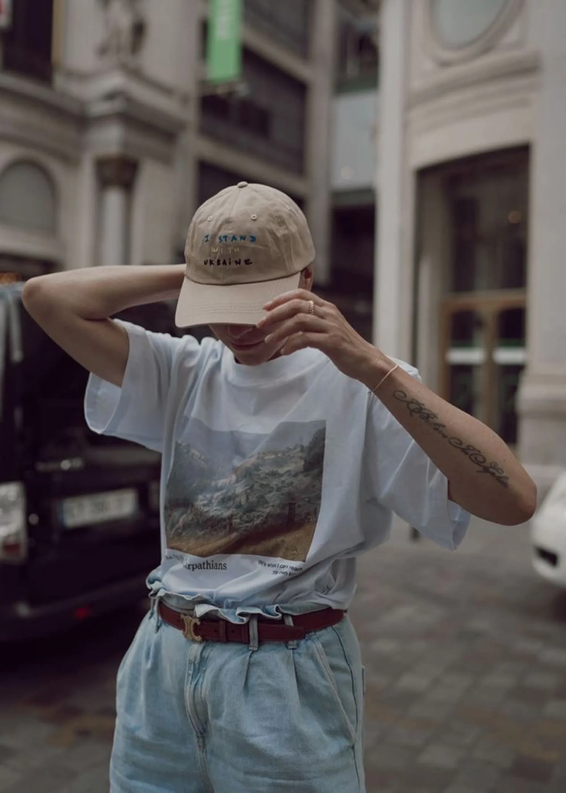 The Frankie Shop X Thomas Lelu Stand Baseball Cap Beige New