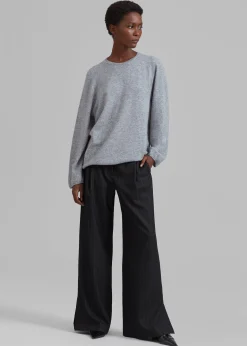 The Frankie Shop The Garment Chicago Pants Black Pinstripe