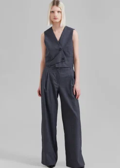 The Frankie Shop The Garment Windsor Vest Grey Melange Hot