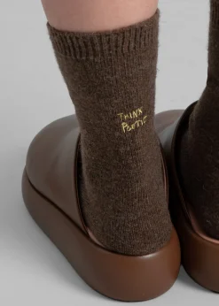 The Frankie Shop Think Socks Brown Best