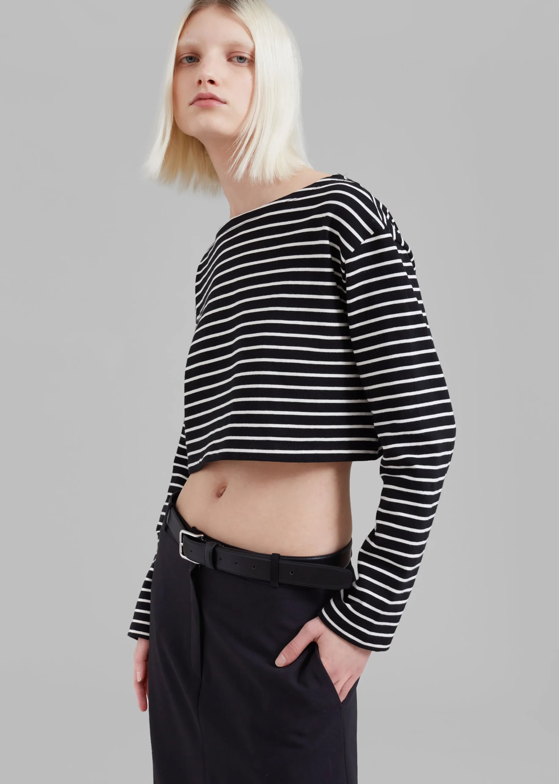 The Frankie Shop Tilla Boatneck Top White Stripe Clearance