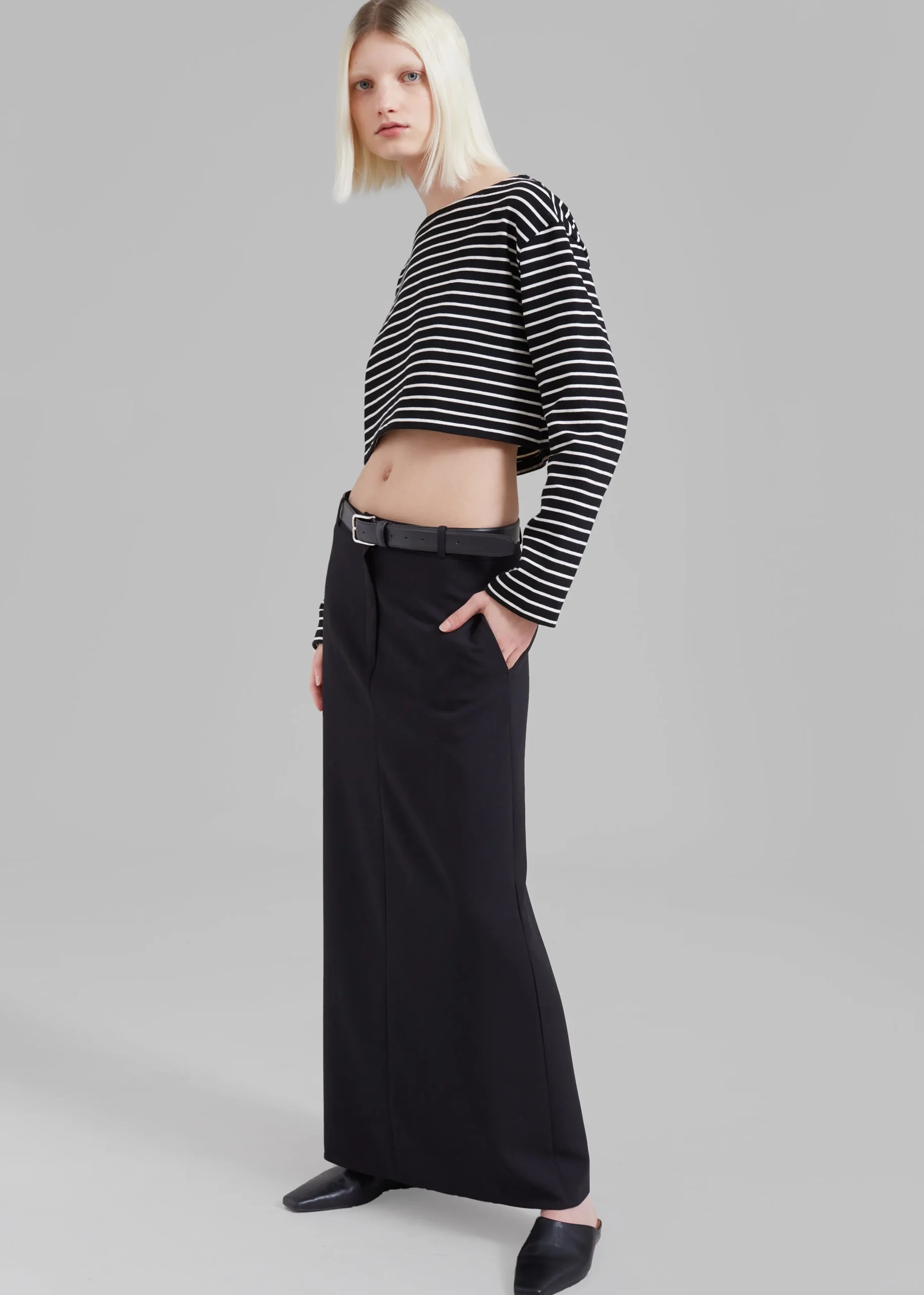 The Frankie Shop Tilla Boatneck Top White Stripe Clearance