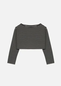 The Frankie Shop Tilla Boatneck Top White Stripe Clearance