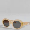 The Frankie Shop Tol Eyewear Double Round Sunglasses Honey Outlet