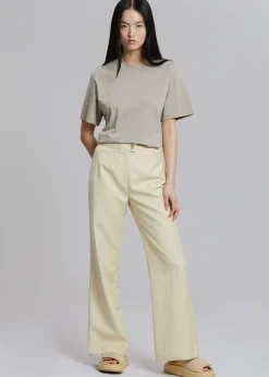The Frankie Shop Tolko Pants Pale Yellow