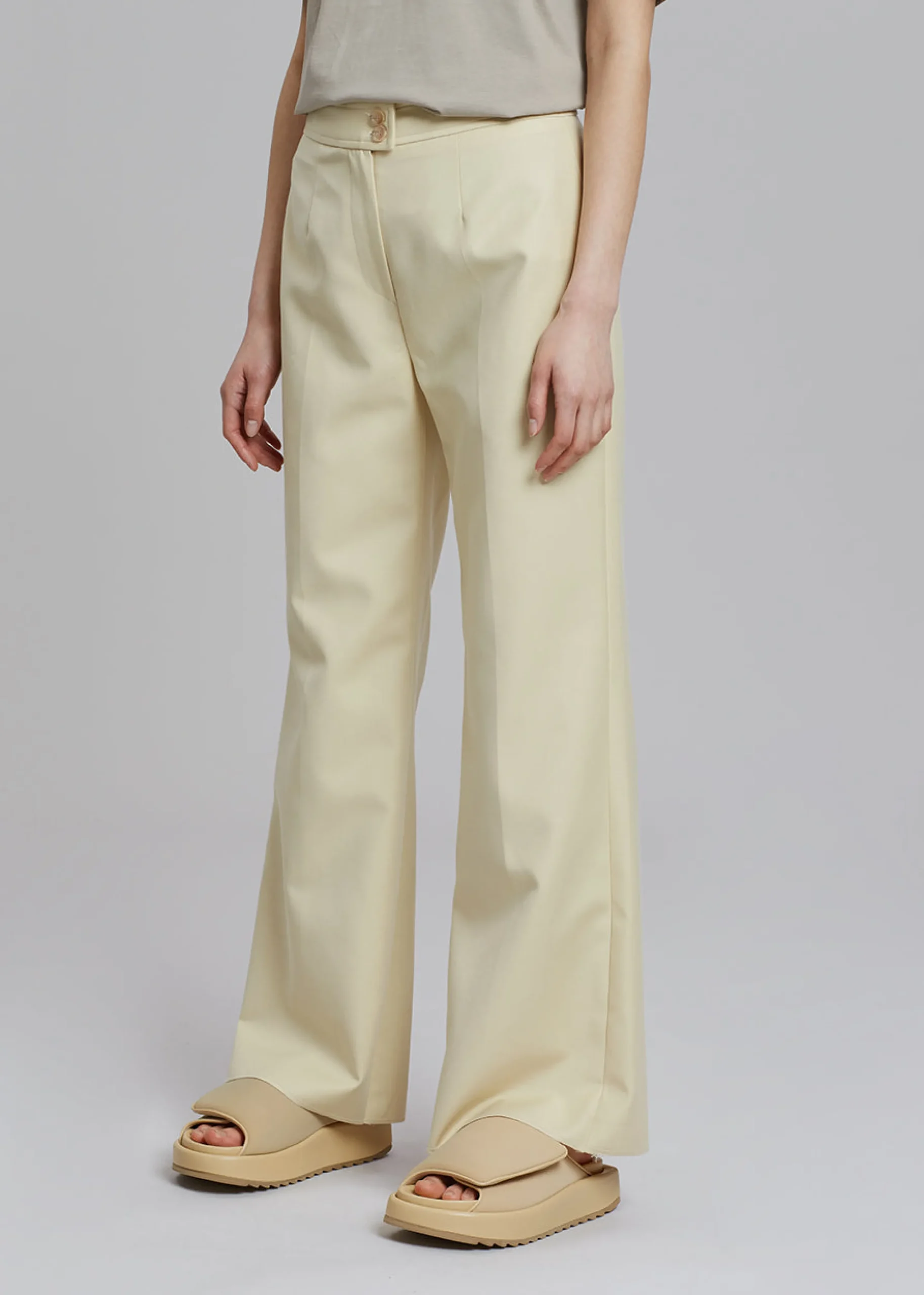The Frankie Shop Tolko Pants Pale Yellow