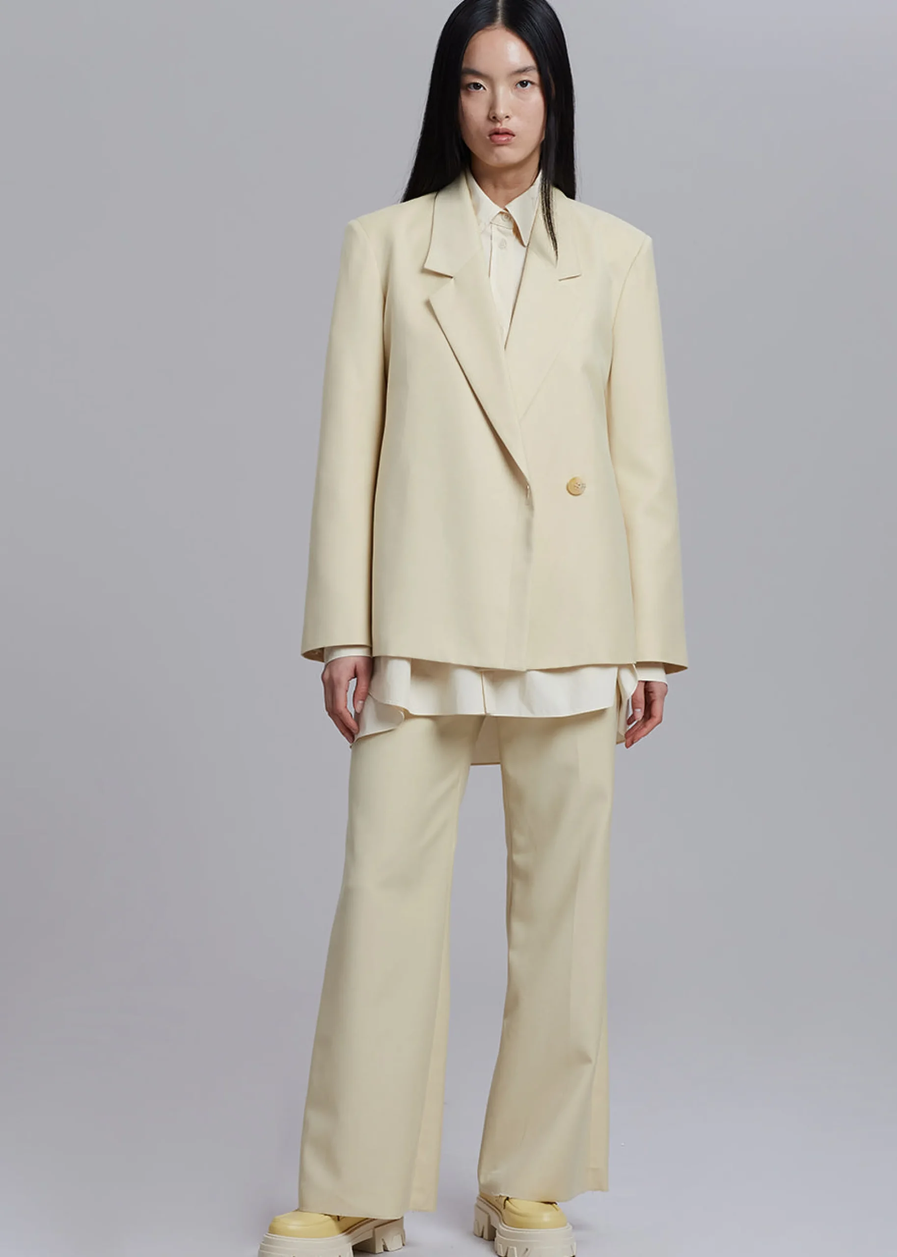 The Frankie Shop Tolko Pants Pale Yellow