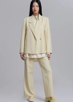 The Frankie Shop Tolko Pants Pale Yellow