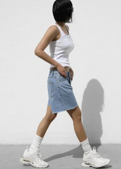 The Frankie Shop Twila Denim Shorts Worn Wash New