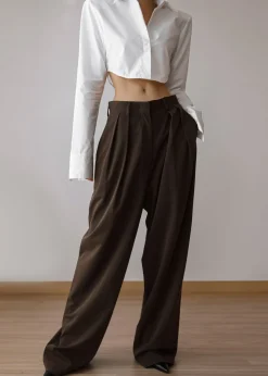 The Frankie Shop Uma Cropped Shirt White Online