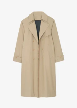 The Frankie Shop Umi Belted Trench Coat Beige Outlet