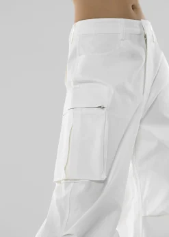 The Frankie Shop Valo Cargo Pants White Hot