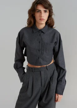 The Frankie Shop Vance Pants Charcoal Online