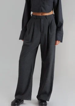 The Frankie Shop Vance Pants Charcoal Online
