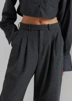 The Frankie Shop Vance Pants Charcoal Online
