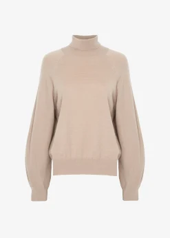 The Frankie Shop Variel Turtleneck Sweater Taupe