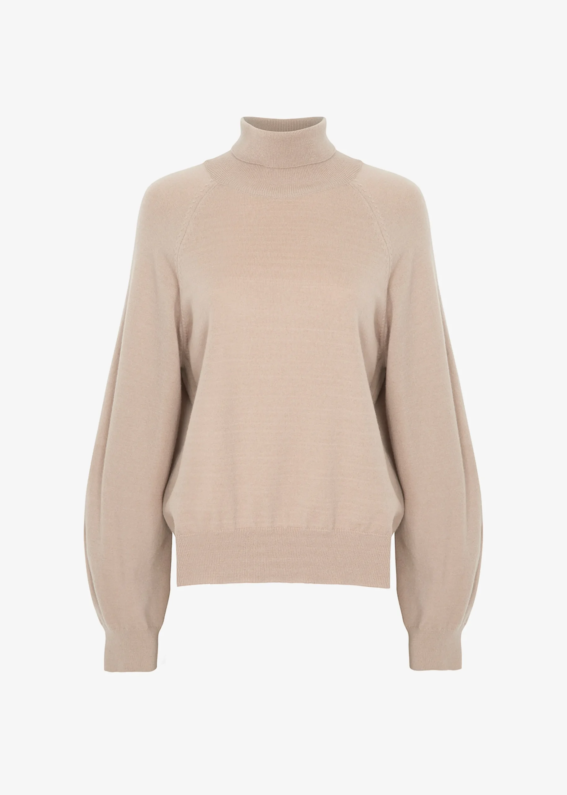 The Frankie Shop Variel Turtleneck Sweater Taupe