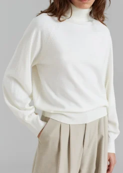 The Frankie Shop Variel Turtleneck Sweater Cream Outlet
