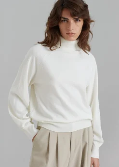 The Frankie Shop Variel Turtleneck Sweater Cream Outlet