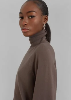 The Frankie Shop Variel Turtleneck Sweater Brown Discount
