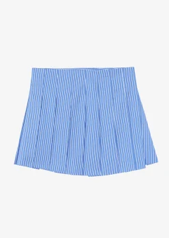 The Frankie Shop Venus Pleated Skirt White Stripe New
