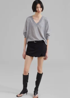 The Frankie Shop Verona Mini Skort Black Clearance