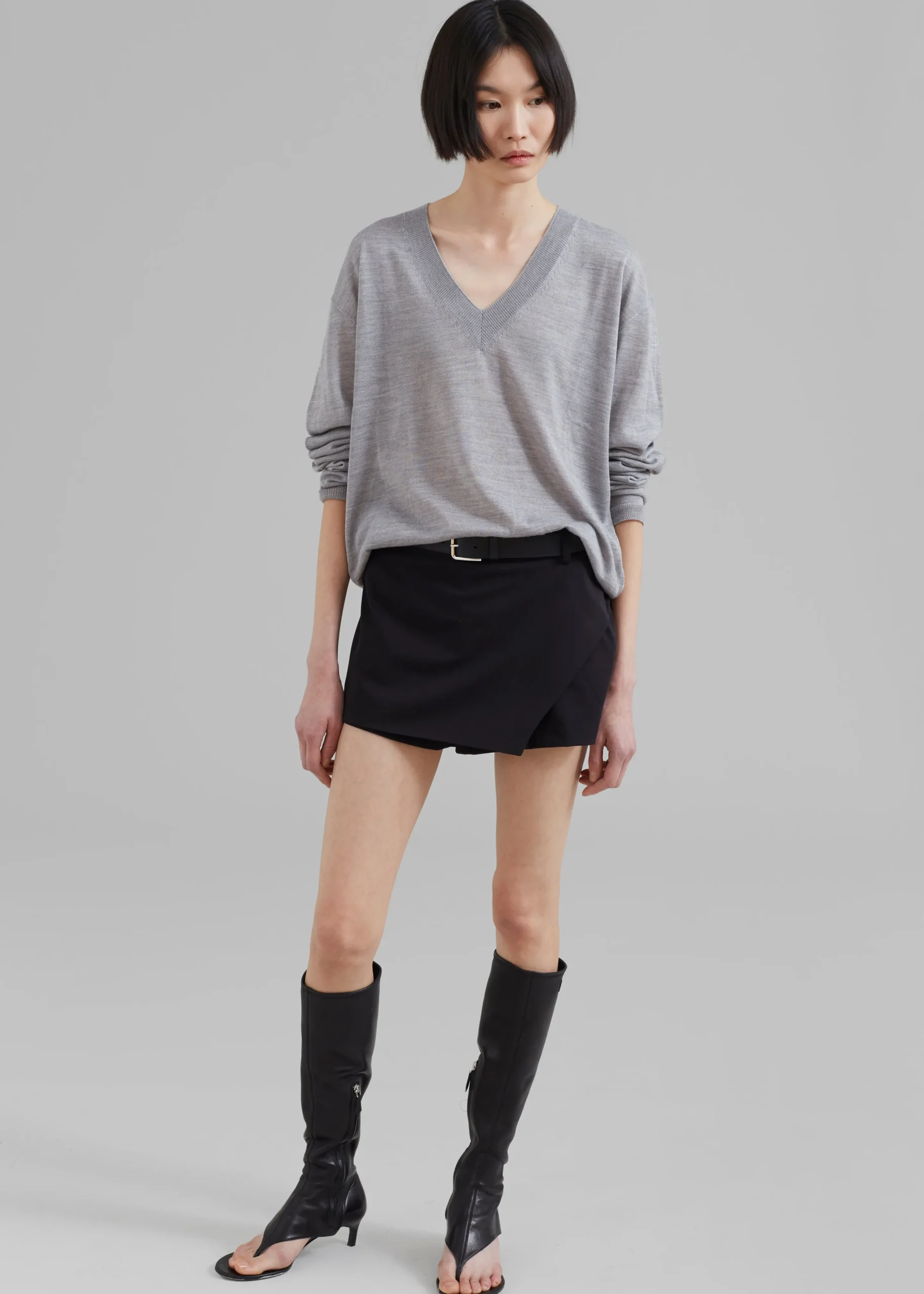 The Frankie Shop Verona Mini Skort Black Clearance