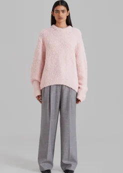 The Frankie Shop Vilo Boucle Sweater Pink Best