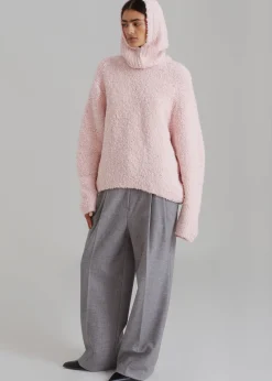 The Frankie Shop Vilo Boucle Sweater Pink Best
